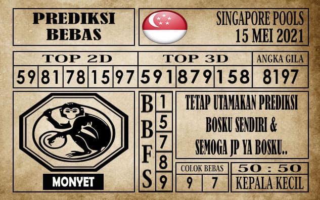 Prediksi Singapore Pools Hari ini 15 Mei 2021