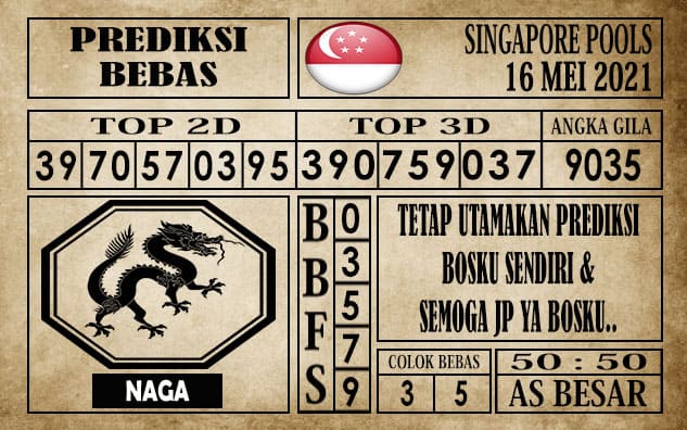 Prediksi Singapore Pools Hari ini 16 Mei 2021