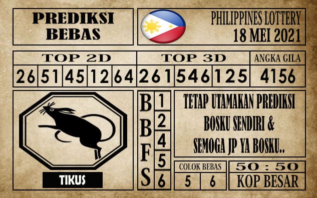 Prediksi Filipina PCSO Hari Ini 18 Mei 2021
