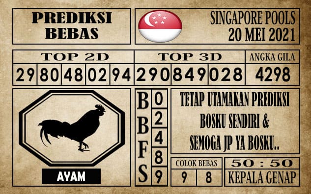 Prediksi Singapore Pools Hari ini 20 Mei 2021