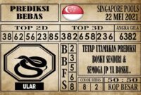 Prediksi Singapore Pools Hari ini 22 Mei 2021