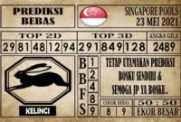 Prediksi Singapore Pools Hari ini 23 Mei 2021