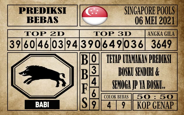 Prediksi Singapore Pools Hari ini 06 Mei 2021