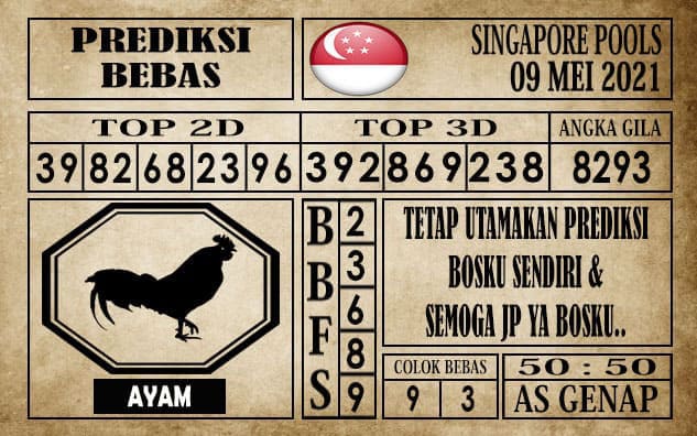 Prediksi Singapore Pools Hari ini 09 Mei 2021