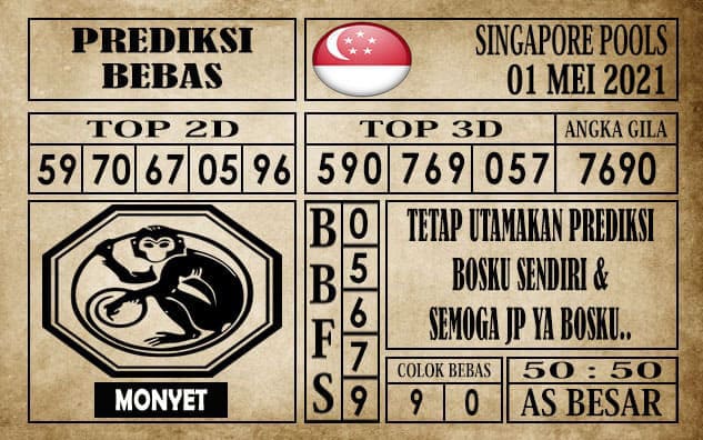 Prediksi Singapore Pools Hari ini 01 Mei 2021