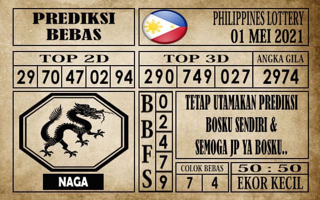 Prediksi Filipina PCSO Hari Ini 01 Mei 2021