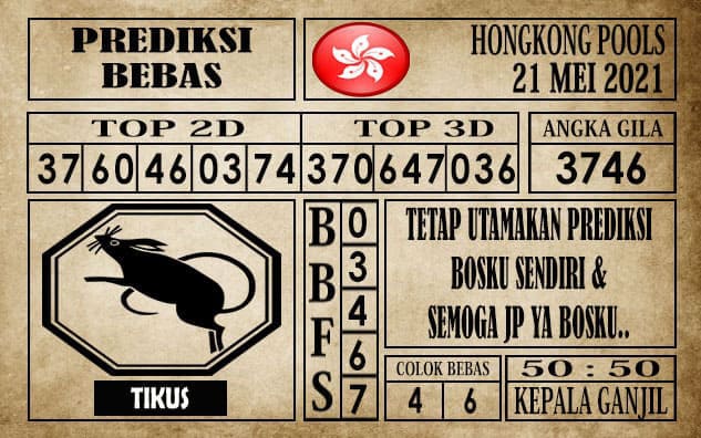 Prediksi Hongkong Pools Hari Ini 21 Mei 2021