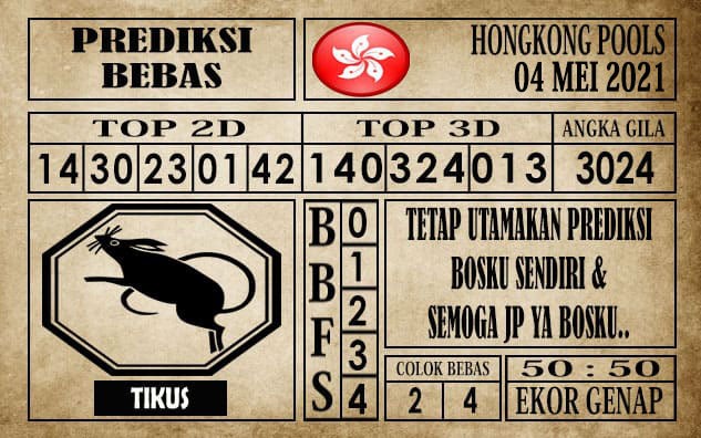 Prediksi Hongkong Pools Hari Ini 04 Mei 2021