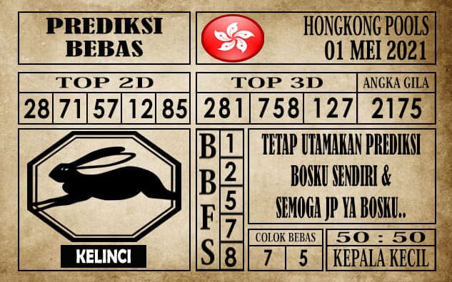 Prediksi Hongkong Pools Hari Ini 01 Mei 2021