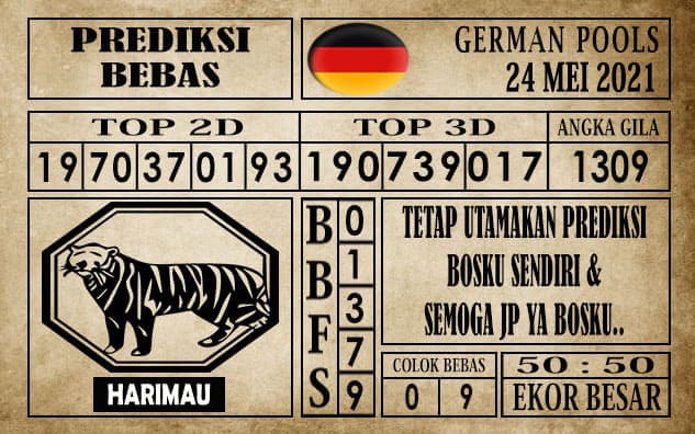 Prediksi Germany Hari Ini 24 Mei 2021