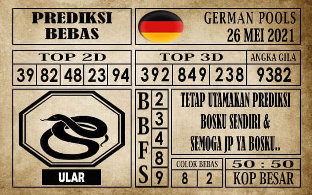 Prediksi Germany Hari Ini 26 Mei 2021