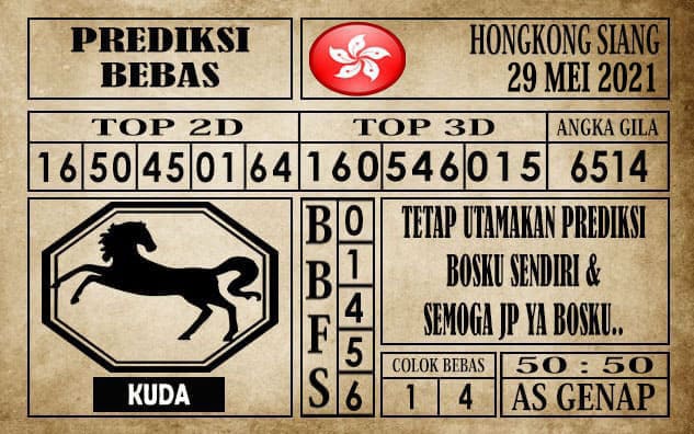 Prediksi Hongkong Siang Hari ini 29 Mei 2021