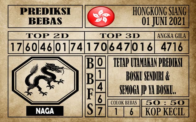 Prediksi Hongkong Siang Hari ini 01 Juni 2021
