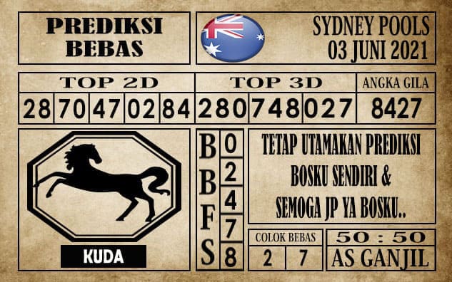 Prediksi Sydney Pools Hari ini 03 Juni 2021