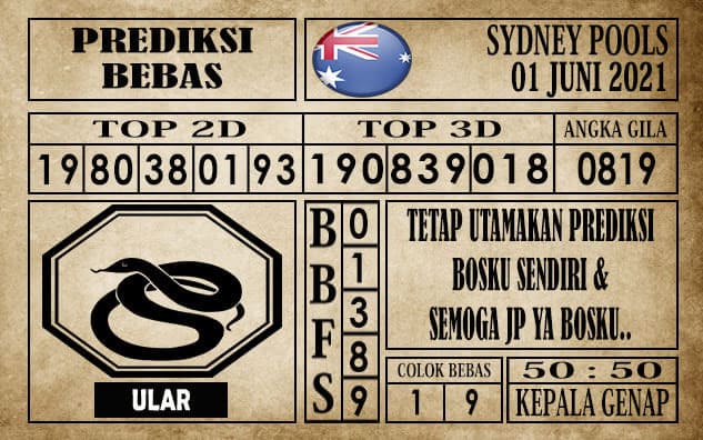 Prediksi Sydney Pools Hari ini 01 Juni 2021