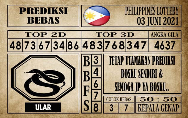 Prediksi Filipina PCSO Hari Ini 03 Juni 2021