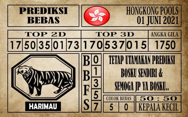 Prediksi Hongkong Pools Hari Ini 01 Juni 2021