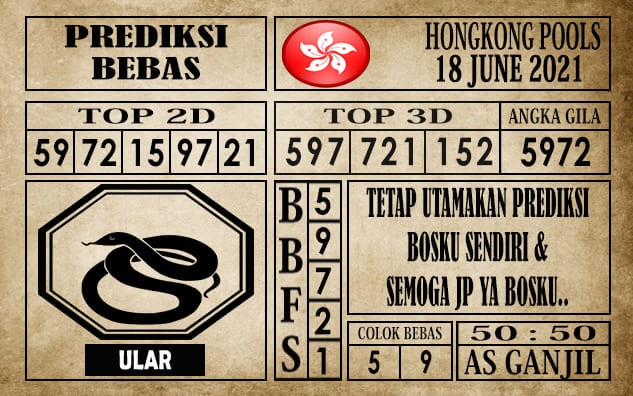 Prediksi Hongkong Pools Hari Ini 18 Juni 2021