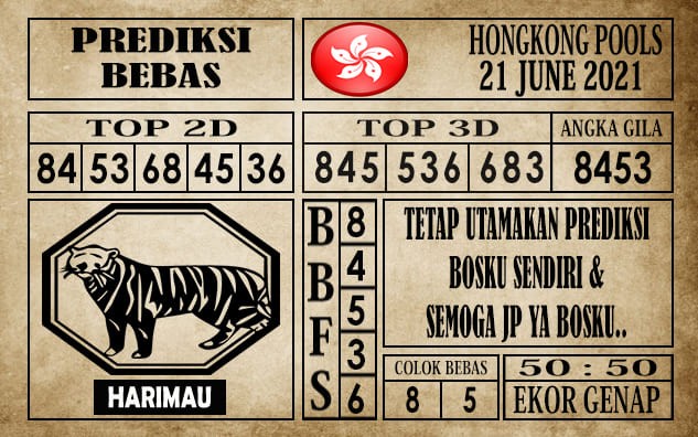 Prediksi Hongkong Pools Hari Ini 21 Juni 2021