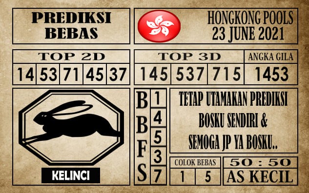 Prediksi Hongkong Pools Hari Ini 23 Juni 2021