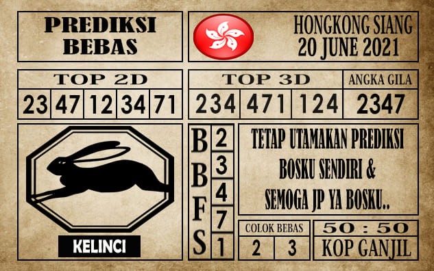Prediksi Hongkong Siang Hari Ini 20 Juni 2021