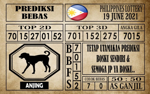 Prediksi Filipina PCSO Hari Ini 19 Juni 2021