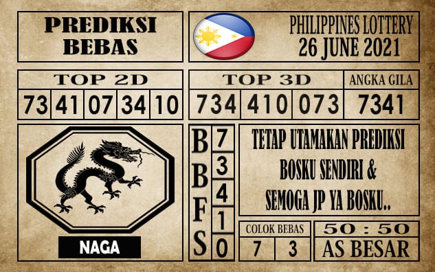 Prediksi Filipina PCSO Hari Ini 26 Juni 2021
