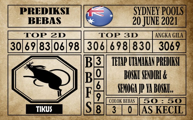 Prediksi Sydney Pools Hari Ini 20 Juni 2021