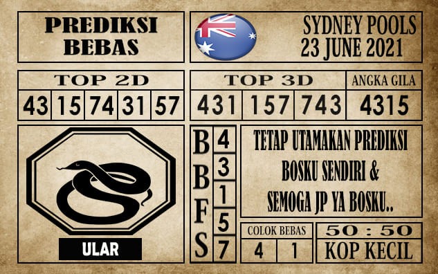 Prediksi Sydney Pools Hari Ini 23 Juni 2021