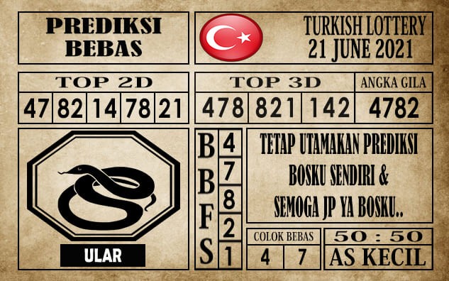 Prediksi Turkish Lottery Hari Ini 21 Juni 2021