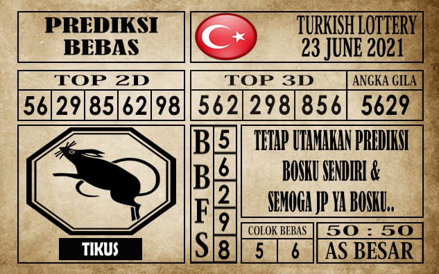 Prediksi Turkish Lottery Hari Ini 23 Juni 2021