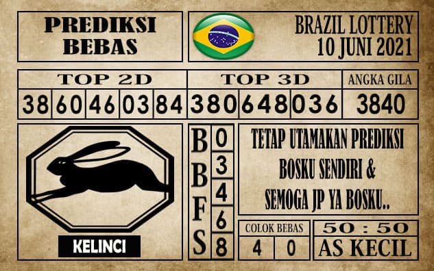 Prediksi Brazil Lottery Hari Ini 10 Juni 2021