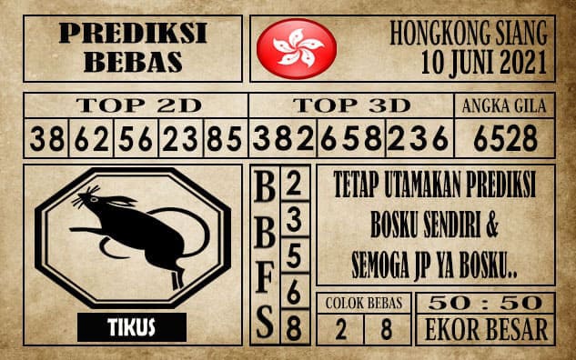 Prediksi Hongkong Siang Hari ini 10 Juni 2021