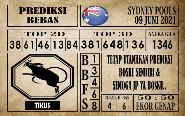 Prediksi Sydney Pools Hari ini 09 Juni 2021