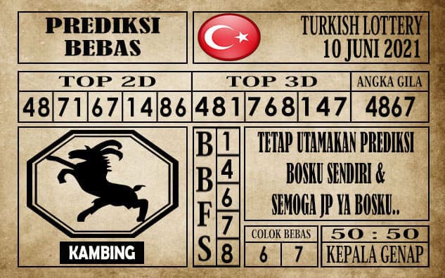 Prediksi Turkish Lottery Hari ini 10 Juni 2021