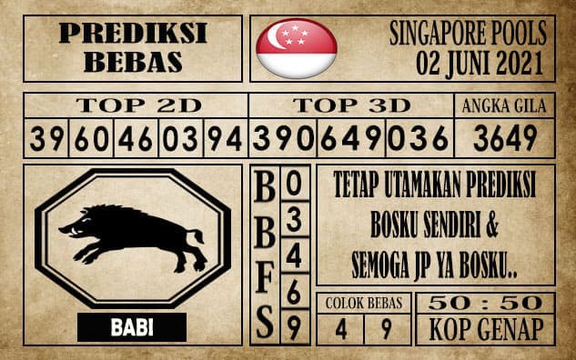 Prediksi Singapore Pools Hari ini 02 Juni 2021
