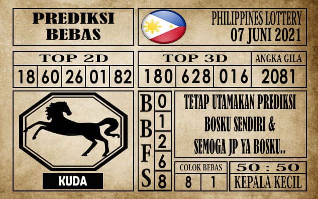 Prediksi Filipina PCSO Hari Ini 07 Juni 2021