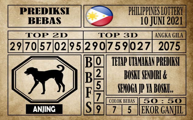 Prediksi Filipina PCSO Hari Ini 10 Juni 2021