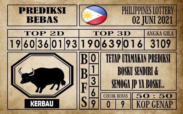 Prediksi Filipina PCSO Hari Ini 02 Juni 2021