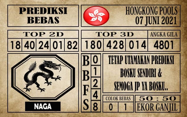 Prediksi Hongkong Pools Hari Ini 07 Juni 2021