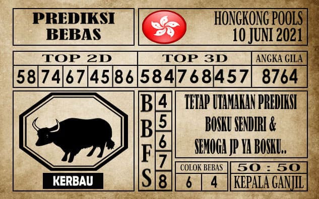 Prediksi Hongkong Pools Hari Ini 10 Juni 2021