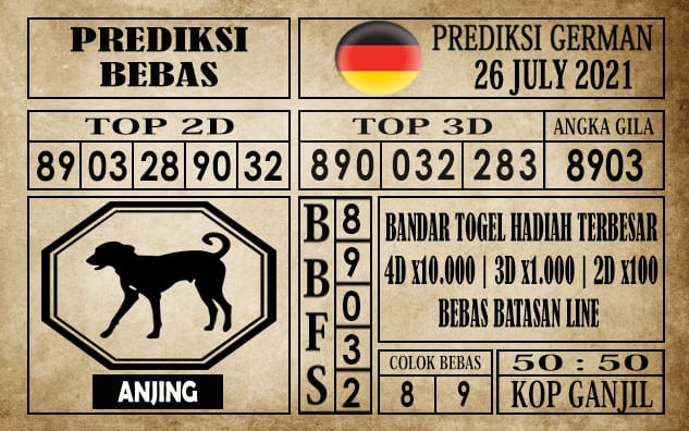 Prediksi Germany Hari Ini 26 Juli 2021