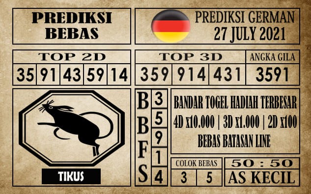 Prediksi Germany Hari Ini 27 Juli 2021