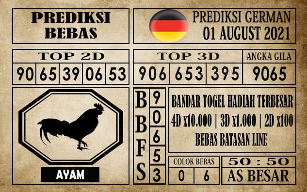 Prediksi Germany Hari Ini 01 Agustus 2021