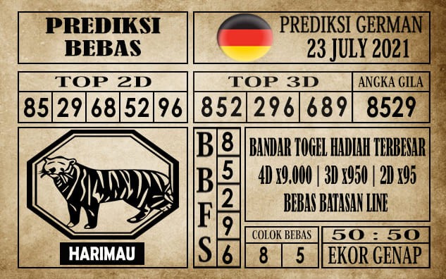 Prediksi Germany Hari Ini 23 Juli 2021