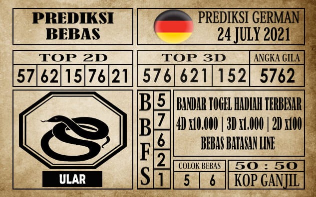 Prediksi Germany Hari Ini 24 Juli 2021