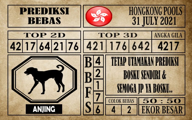 Prediksi Hongkong Pools Hari Ini 31 Juli 2021