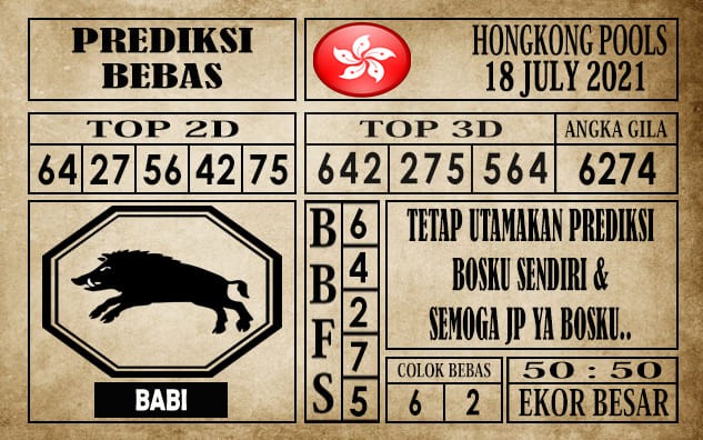 Prediksi Hongkong Pools Hari Ini 18 Juli 2021