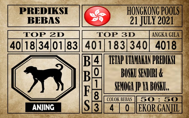 Prediksi Hongkong Pools Hari Ini 21 Juli 2021