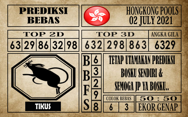 Prediksi Hongkong Pools Hari Ini 02 Juli 2021